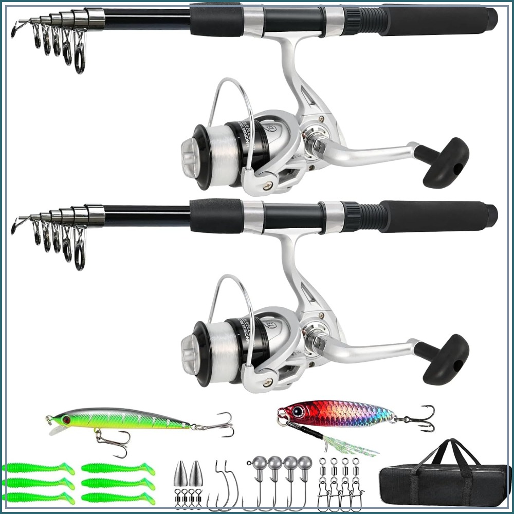 Fishing Pole Combo 6.9ft 2Pcs  - Reel Bag recensie en prijs