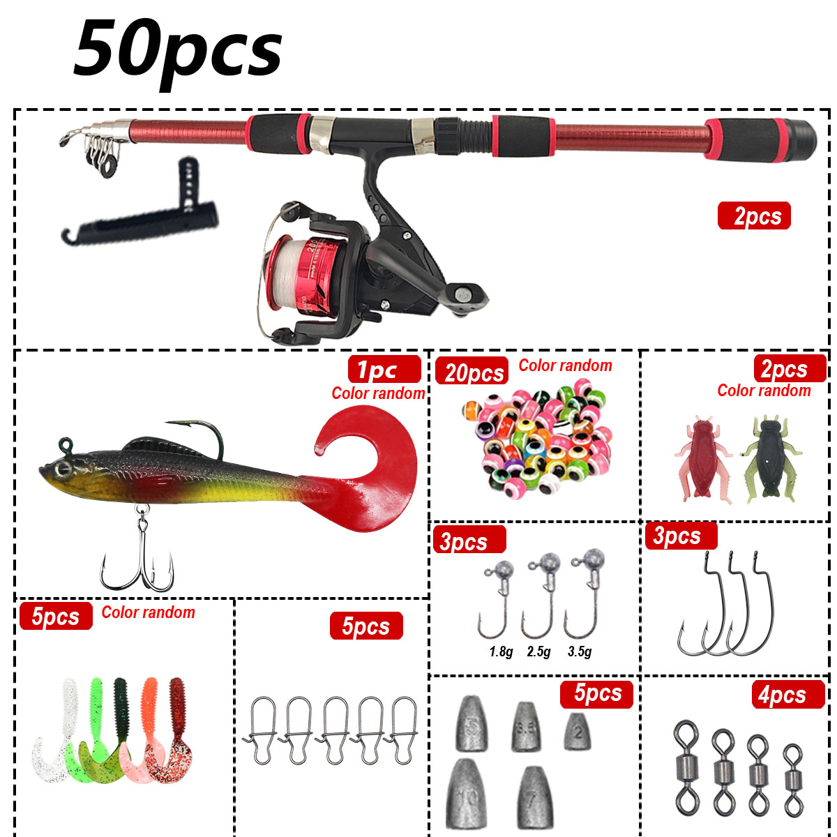 Portable Telescopic Fishing Ro - Spincast Reel recensie en prijs