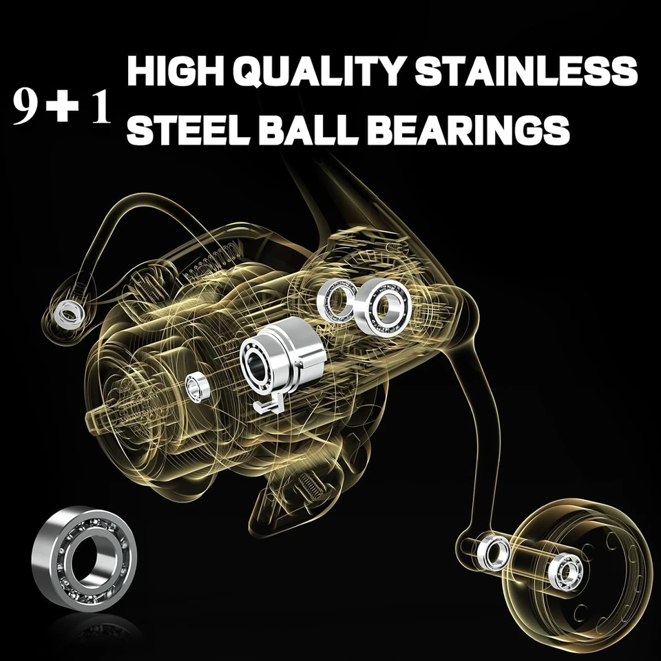 Spinning Reel, 9+1 BB Incredib - Spinning Reel recensie en prijs