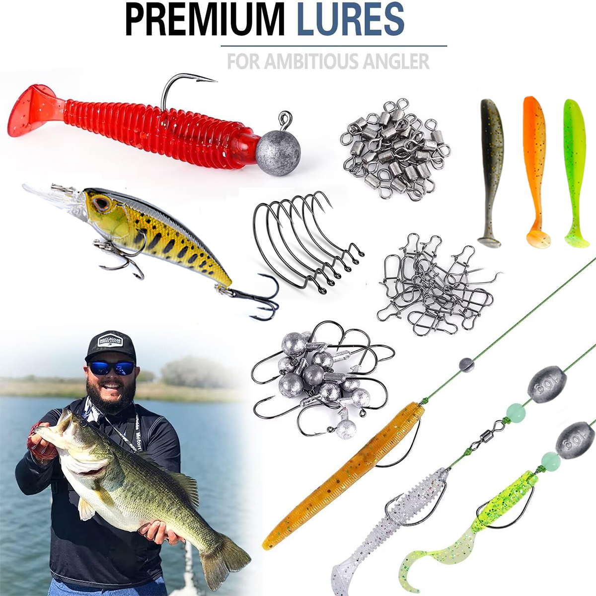 Fishing Pole Set Full Kits Wit - Spincast Reel recensie en prijs