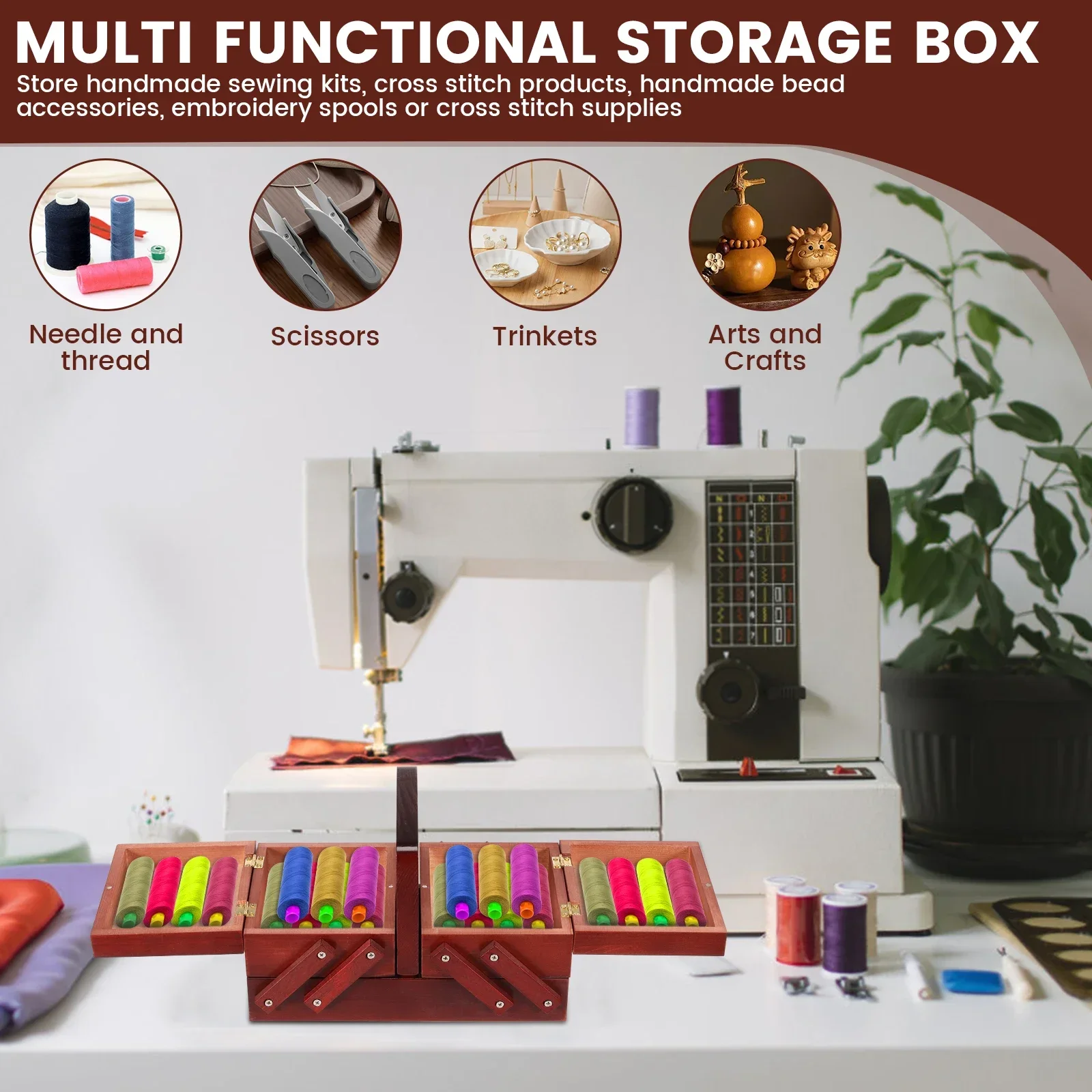 Expandable Sewing Thread Box W - Reel Case recensie en prijs